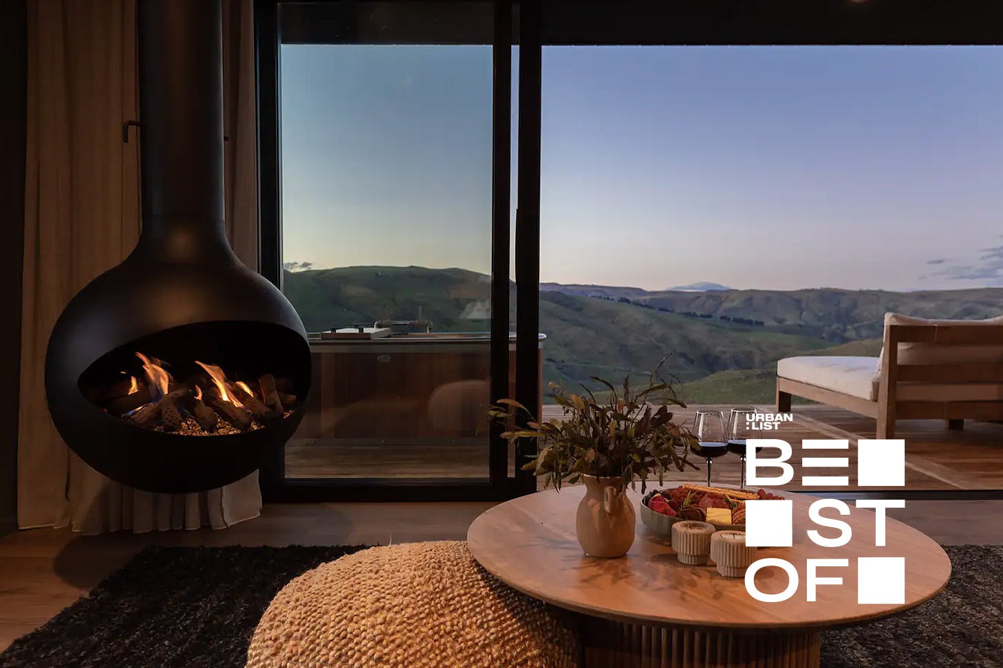 The view out at Fallow Ridge Retreat, one of the best places to stay in Dunedin.